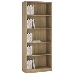4 You Tall Wide Bookcase in Sonoma Oak - thumbnail 1