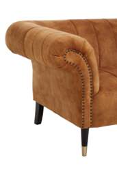 Thistle Two Seat Sofa – Gold Velvet - thumbnail 5
