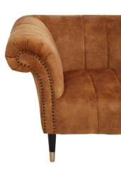 Thistle Two Seat Sofa – Gold Velvet - thumbnail 4