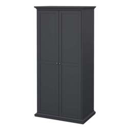 Paris Wardrobe with 2 Doors in Matt Grey - thumbnail 3