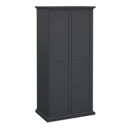 Paris Wardrobe with 2 Doors in Matt Grey - thumbnail 1
