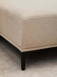Gilded Chaise Sofa – Natural Fabric (3 Seat, Left) - thumbnail 3