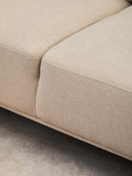 Gilded Chaise Sofa – Natural Fabric (3 Seat, Left) - thumbnail 1