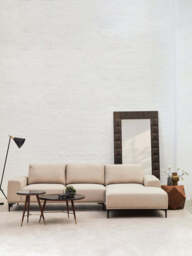 Gilded Chaise Sofa – Natural Fabric (3 Seat, Left) - thumbnail 6