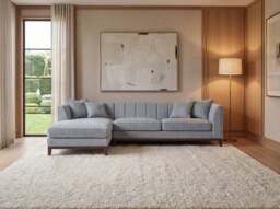 Aluxo Cooper Right Hand Corner Group Sofa in Dolphin Boucle
