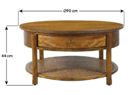 Elvarin Round Coffee Table - thumbnail 6