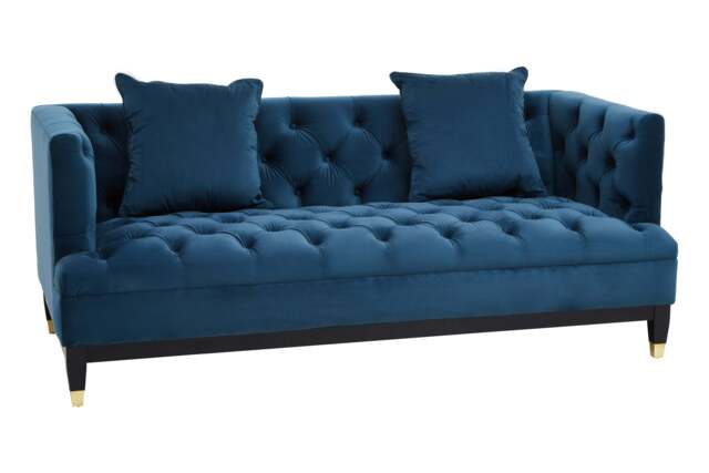 Solana 2-Seat Navy Fabric Sofa - image 1