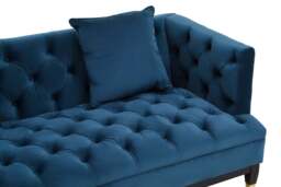 Solana 2-Seat Navy Fabric Sofa - thumbnail 5