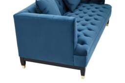 Solana 2-Seat Navy Fabric Sofa - thumbnail 4
