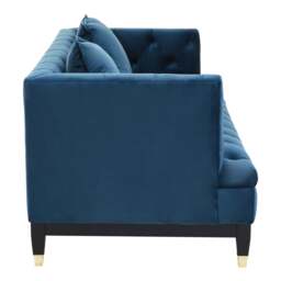 Solana 2-Seat Navy Fabric Sofa - thumbnail 2