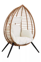 Reed Natural Rattan Effect Chair - thumbnail 3