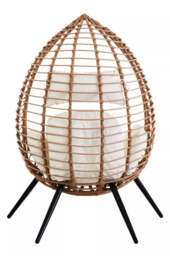 Reed Natural Rattan Effect Chair - thumbnail 4