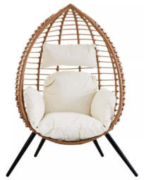 Reed Natural Rattan Effect Chair - thumbnail 1
