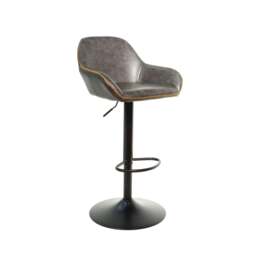 Morvella Gas Lift Barstool Grey SET OF 2 - thumbnail 1