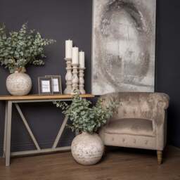 Earthy & Illuminating: Stone Ceramic Candle Holder - thumbnail 2