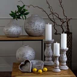 Earthy & Illuminating: Stone Ceramic Candle Holder - thumbnail 3