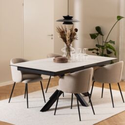 Heaven Extendable Dining Table with Ceramic White Top 200 to 240cm - thumbnail 2