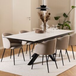 Heaven Extendable Dining Table with Ceramic White Top 200 to 240cm - thumbnail 3