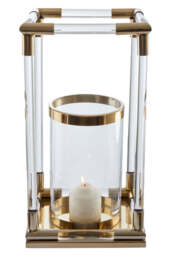 Aegean Candle Holder – Gold Finish & Acrylic (Large) - thumbnail 6