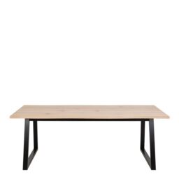 Malika Dining Table in White Oak and Black 220x75cm - thumbnail 4