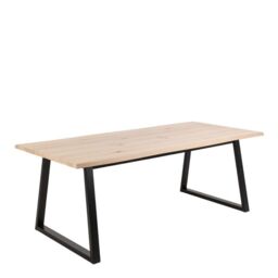 Malika Dining Table in White Oak and Black 220x75cm - thumbnail 3