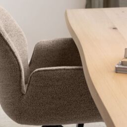 Malika Dining Table in White Oak and Black 220x75cm - thumbnail 2