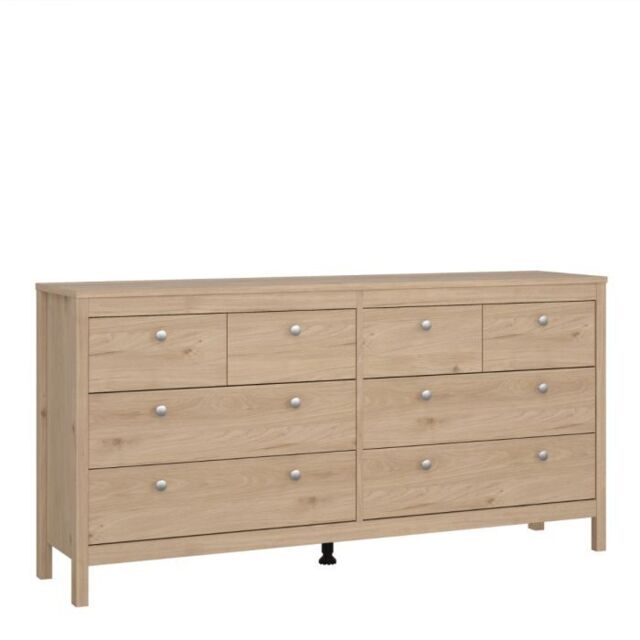 Madrid Double Dresser 4+4 Drawers in Jackson Hickory Oak - image 1