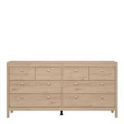 Madrid Double Dresser 4+4 Drawers in Jackson Hickory Oak - thumbnail 2