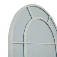 Large White Arched Window Style Mirror - thumbnail 2