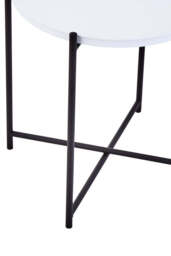 Wilmslow Side Table with Round Grey Top – Contemporary Side Table - thumbnail 1