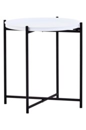 Wilmslow Side Table with Round Grey Top – Contemporary Side Table - thumbnail 3
