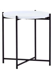 Wilmslow Side Table with Round Grey Top – Contemporary Side Table - thumbnail 4