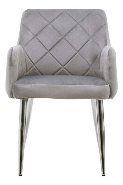 Linea Light Blue Velvet Angular Dining Chair - image 1