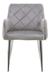 Linea Light Blue Velvet Angular Dining Chair