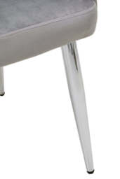 Linea Light Blue Velvet Angular Dining Chair - thumbnail 3