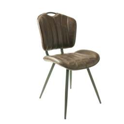Palvane Vegan Leather Chair Chestnut SET OF 2 - thumbnail 1