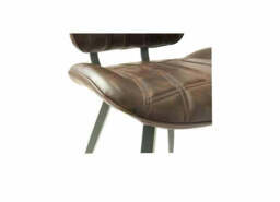 Palvane Vegan Leather Chair Chestnut SET OF 2 - thumbnail 2