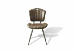 Palvane Vegan Leather Chair Chestnut SET OF 2 - thumbnail 3