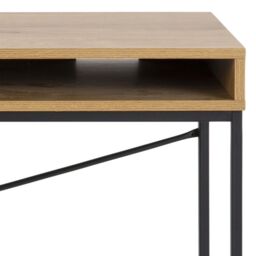Seaford Oak Desk with 1 Drawer – Modern Home Office Table - thumbnail 6