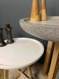 Ferrowe White Dish lamp Table - thumbnail 3
