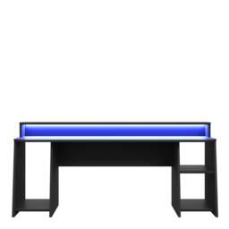 Tezaur Wide Black Gaming Desk with Colour Changing LED - thumbnail 2