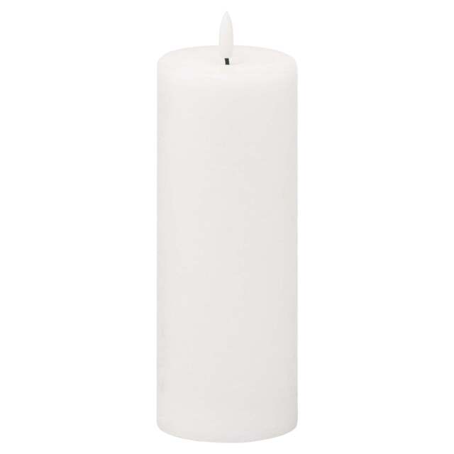 Classic & Pure Glow: LED White Wax Candle