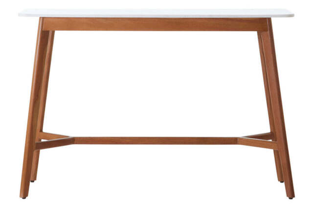 Altrincham White Marble Console Table – Luxury Contemporary Hallway Table - image 1