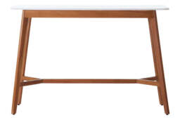 Altrincham White Marble Console Table – Luxury Contemporary Hallway Table - thumbnail 1