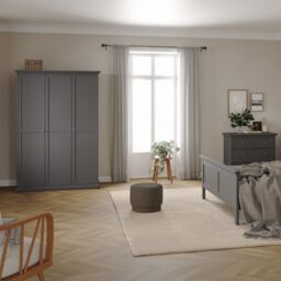 Paris Wardrobe – 3 Door Storage in Matt Grey Finish - thumbnail 4