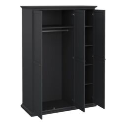 Paris Wardrobe – 3 Door Storage in Matt Grey Finish - thumbnail 3