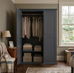 Paris Wardrobe  3 Door Storage in Matt Grey Finish - thumbnail 1
