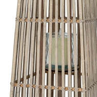 Medium Silo Wicker Lantern with Glass Candle Holder - thumbnail 3