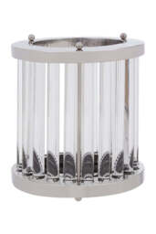 Alderley Candle Holder – Glass & Stainless Steel (Small)