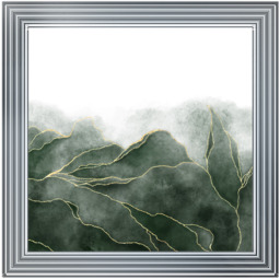 AB164 Green & Gold Abstract -- - thumbnail 5